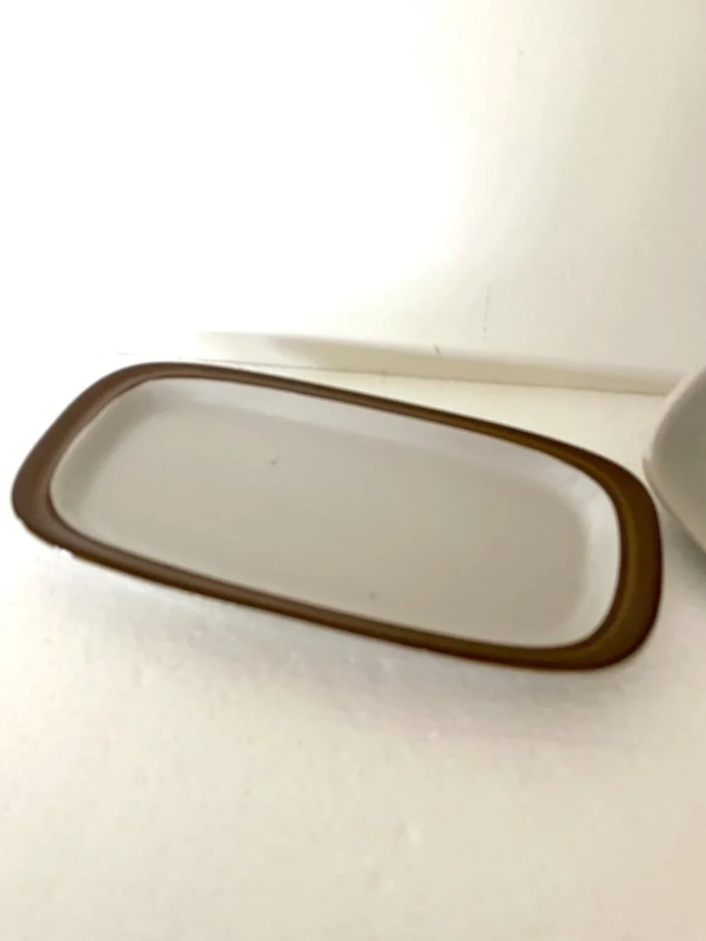 Monterey Stoneware Ceramic Mid Century Butter Dish